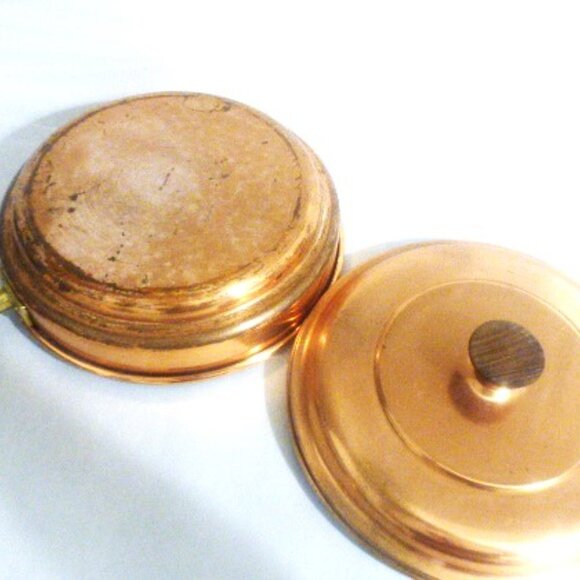 Vintage COPPER FRYING PAN Copper SKILLET Fire Stove Camping Wood Stove - Picture 4 of 8